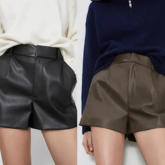 Short Mel De Couro Feminino