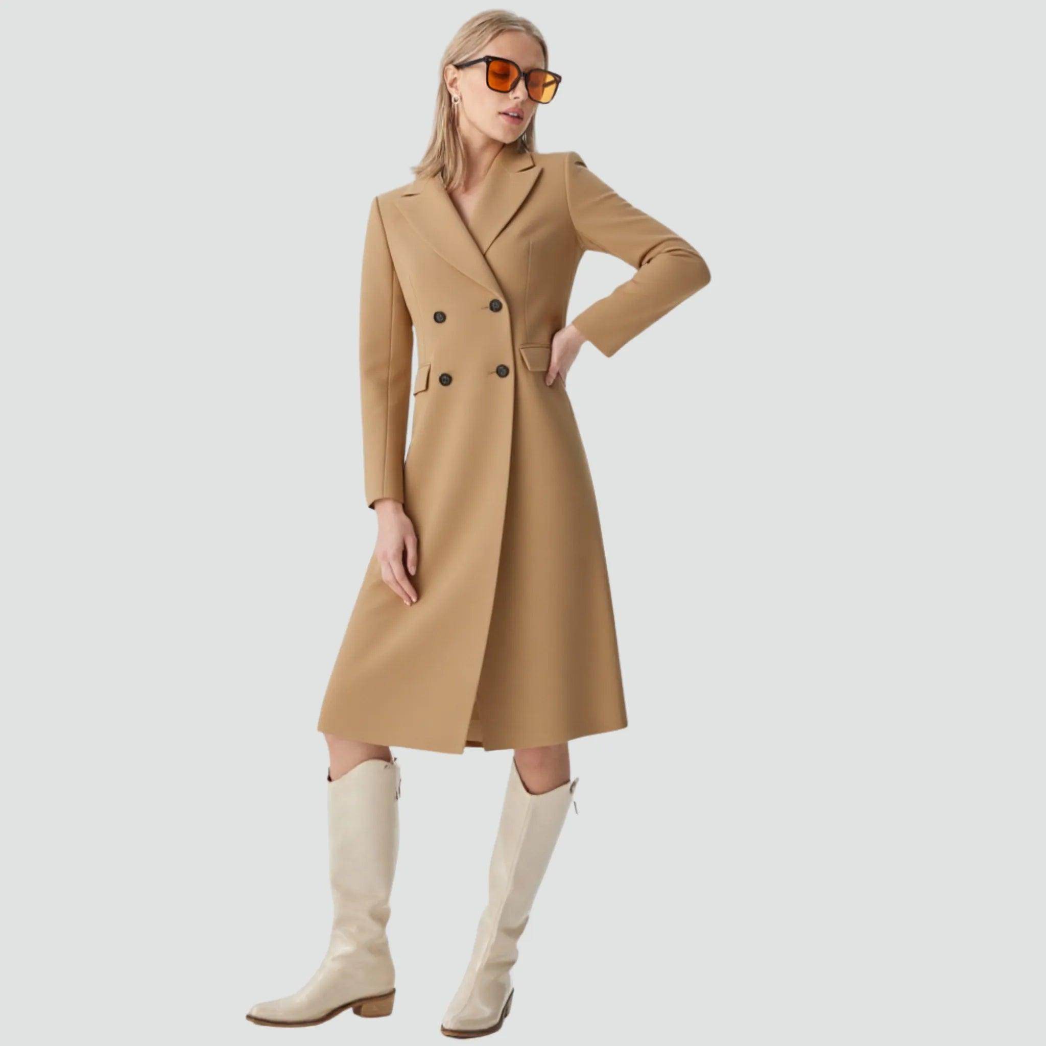Sobretudo de Lã Sofisticato Feminino - Zarai