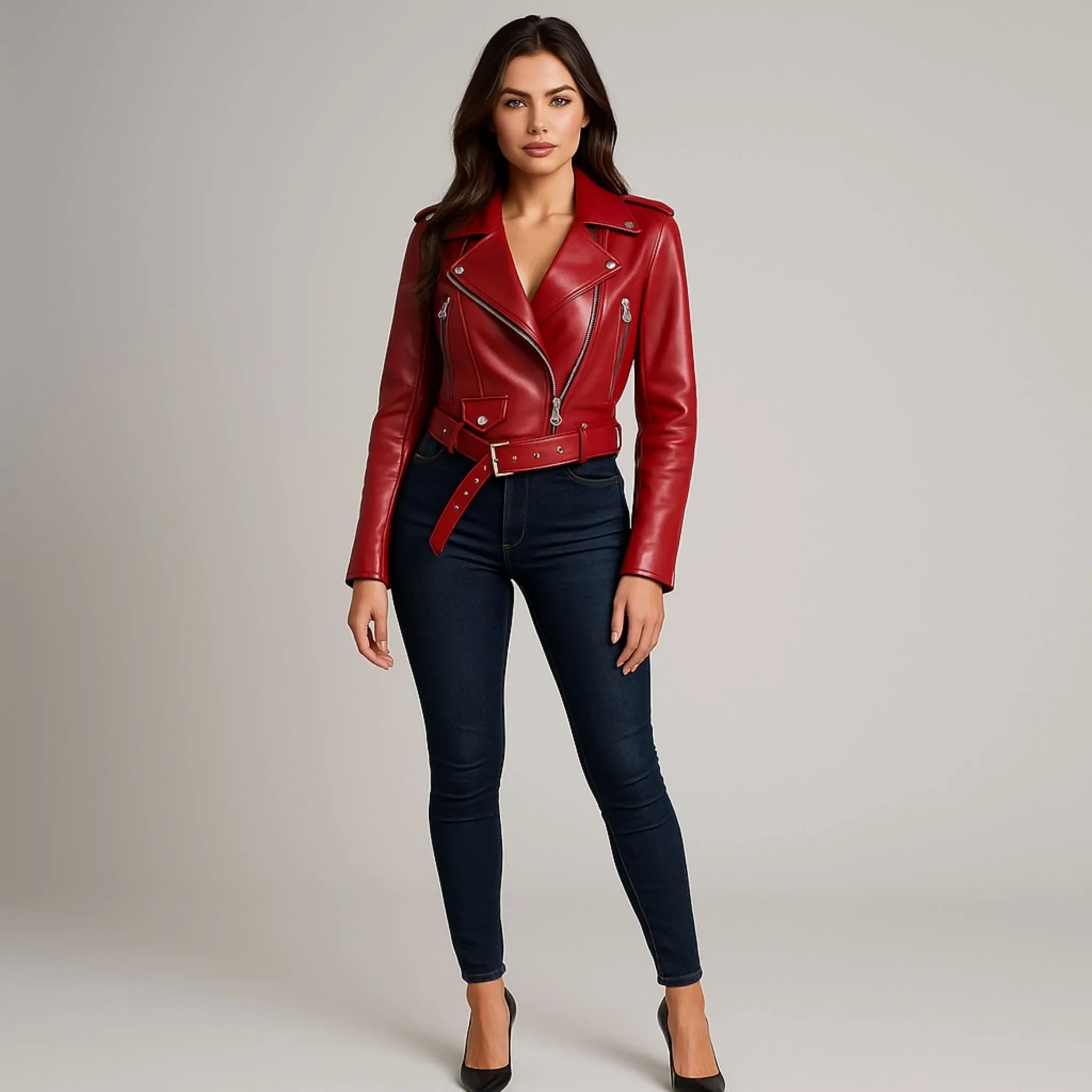 Jaqueta Noir Luxe — Elegância Atemporal em Couro Sintético Premium
