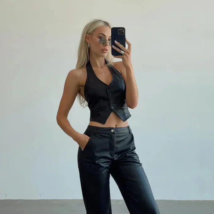 Cropped Couro Arcane Feminino