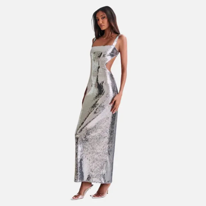 Vestido Noite Imperial Paetê Feminino