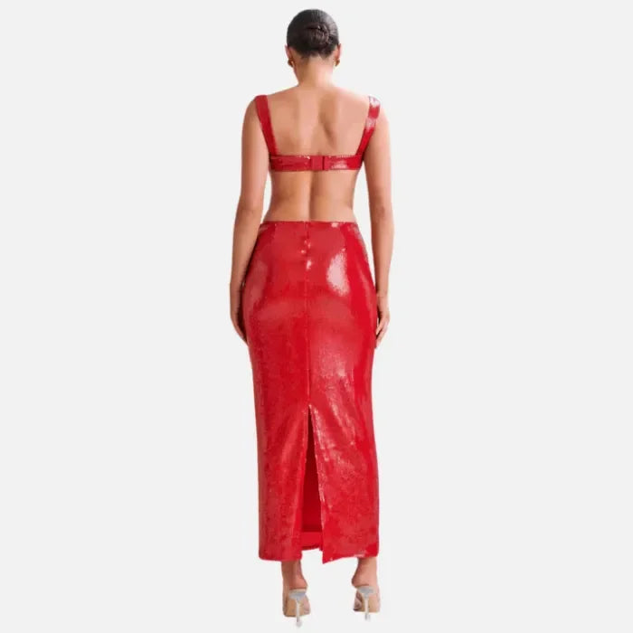 Vestido Noite Imperial Paetê Feminino