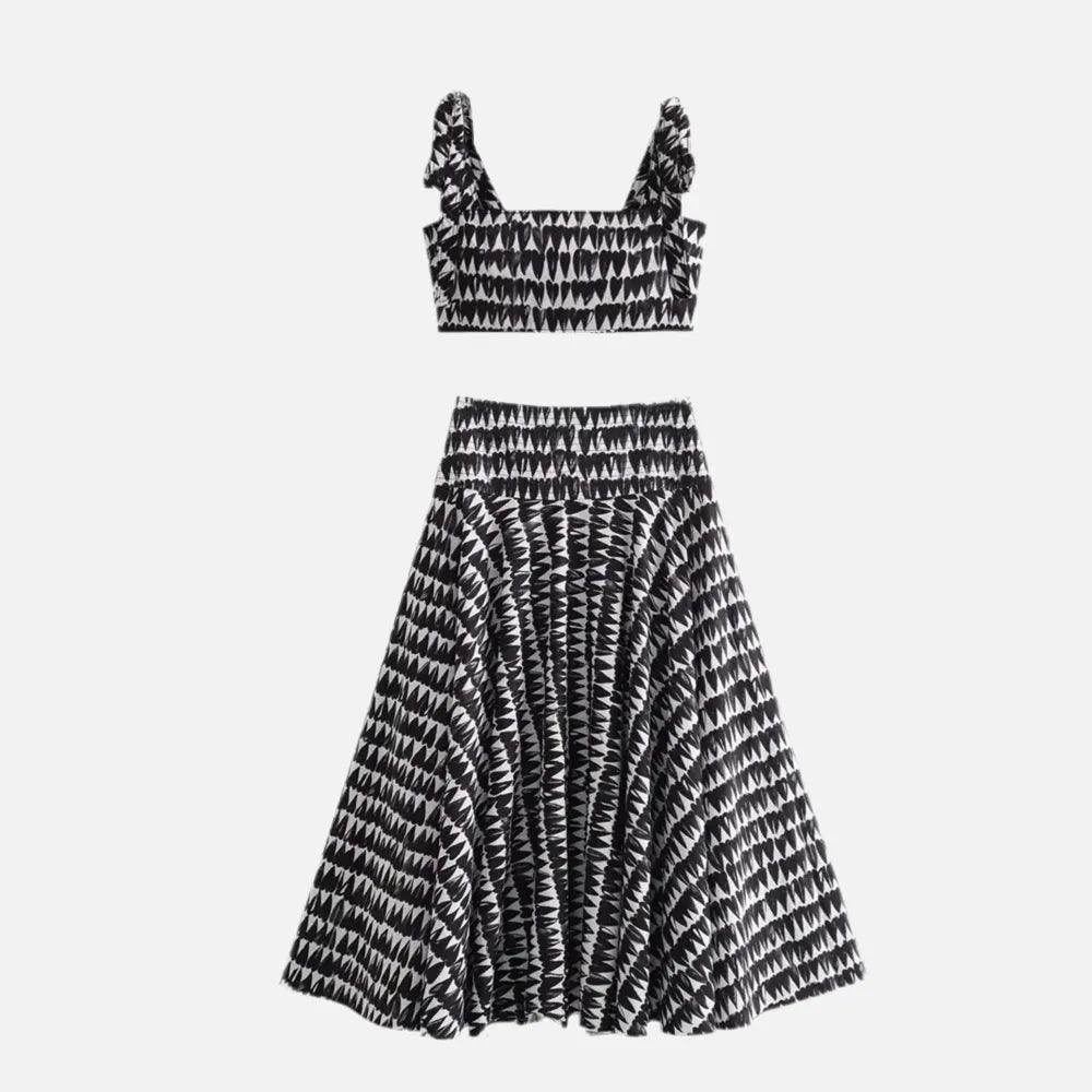 Conjunto Feminino Preto e Branco Amour Noir - Zarai