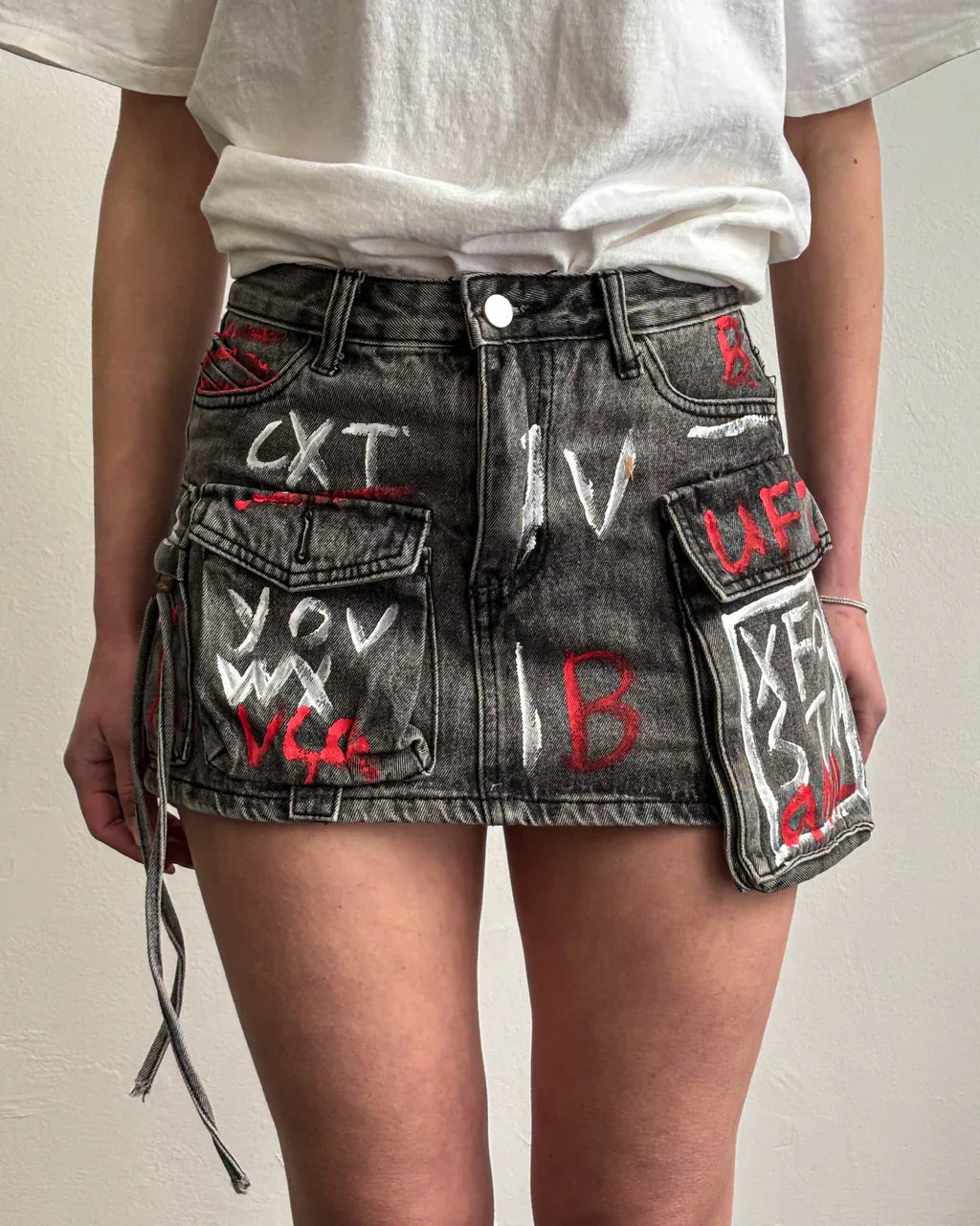 Saia Jeans Curta Kospy Feminina
