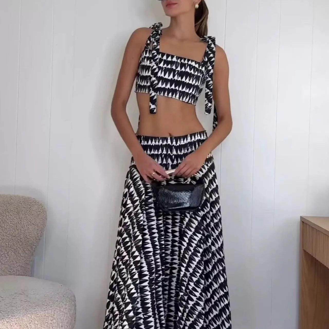 Conjunto Feminino Preto e Branco Amour Noir - Zarai