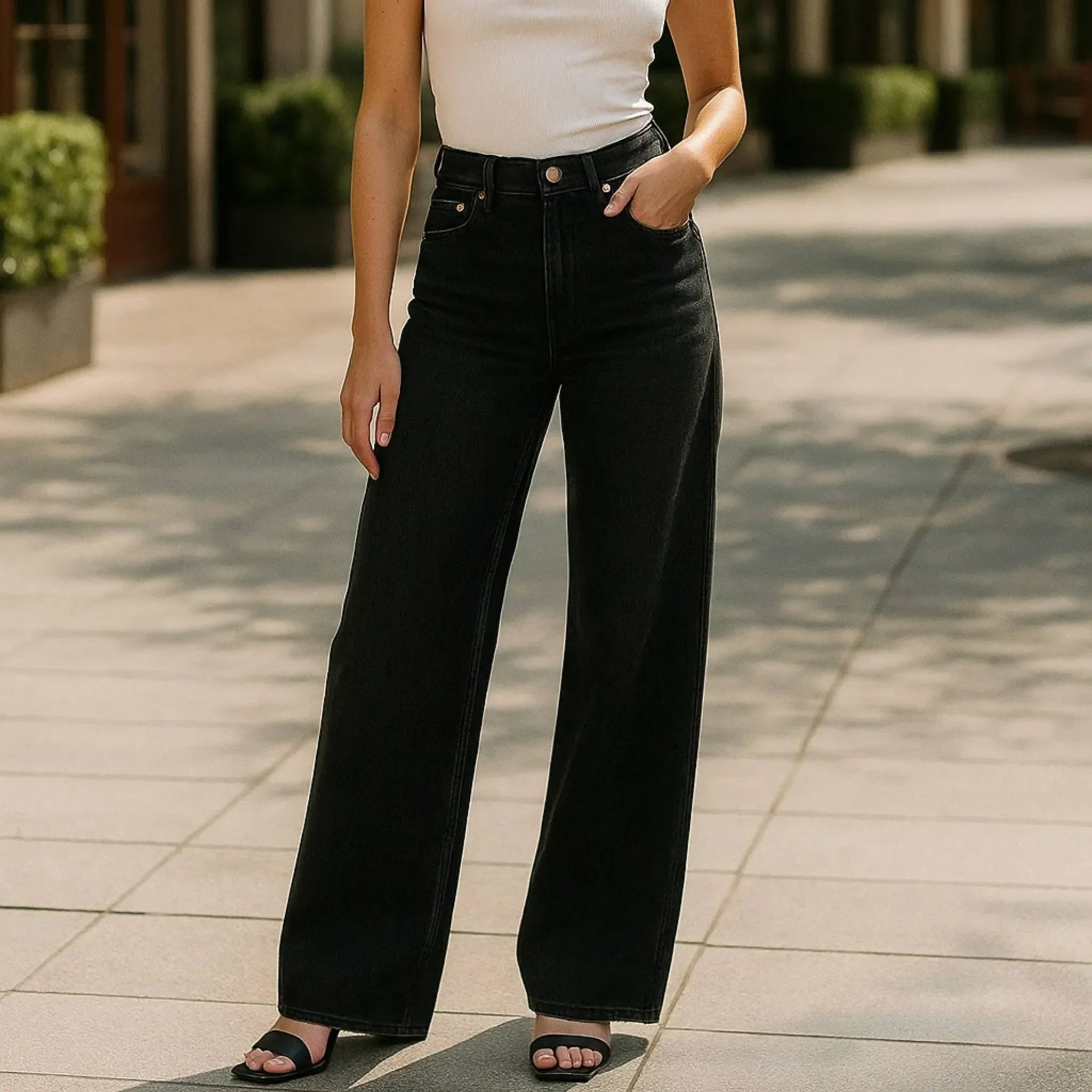 Calça Jeans Feminina Assimétrica Zuma