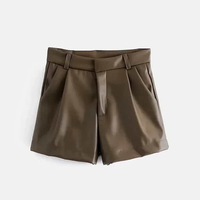 Short Mel De Couro Feminino