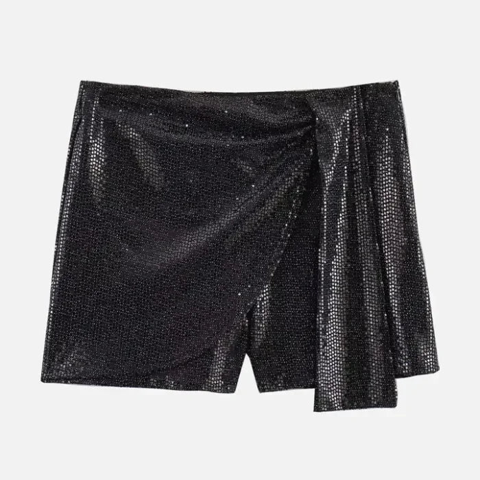 Short Saia Jaque Brilho Feminino