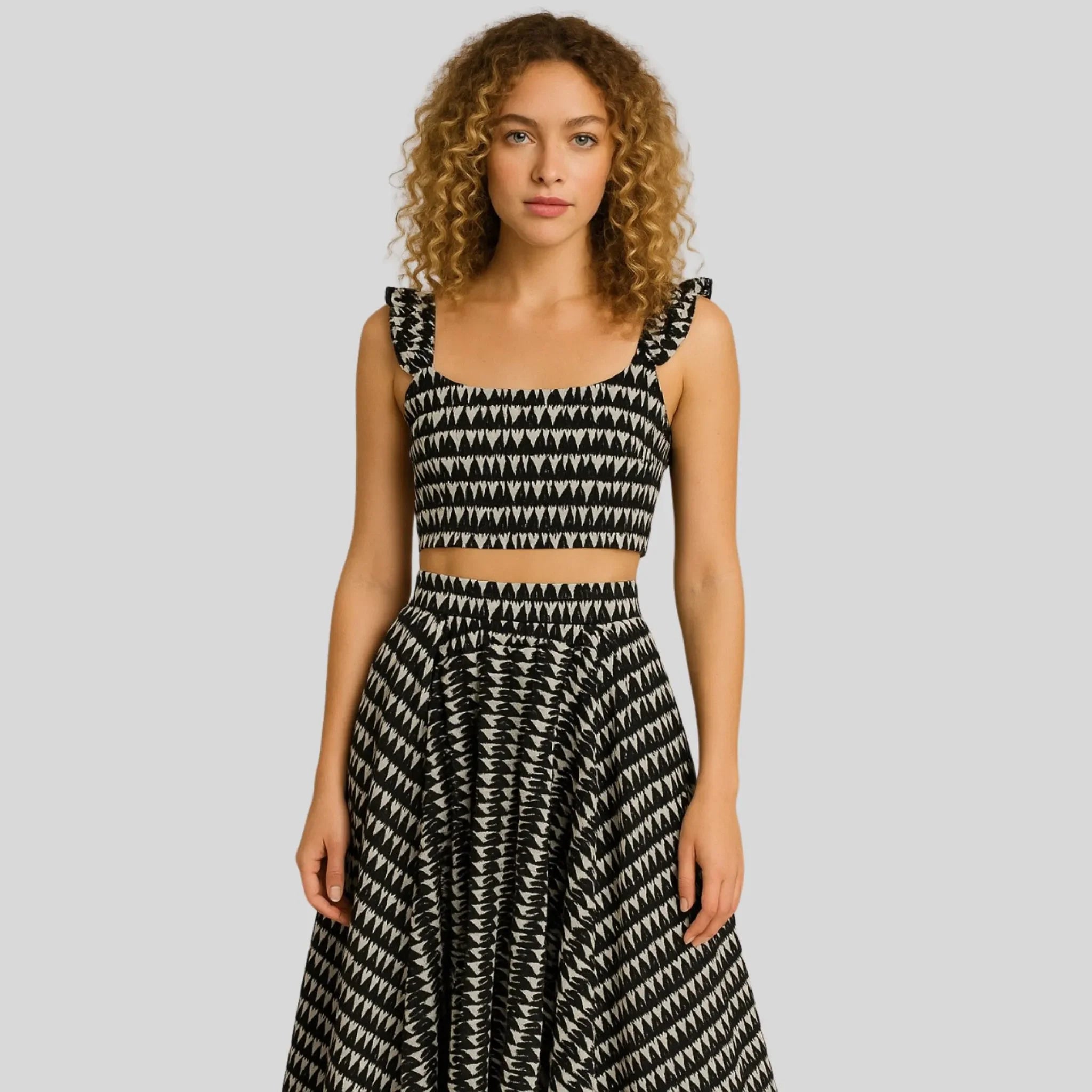 Conjunto Feminino Preto e Branco Amour Noir