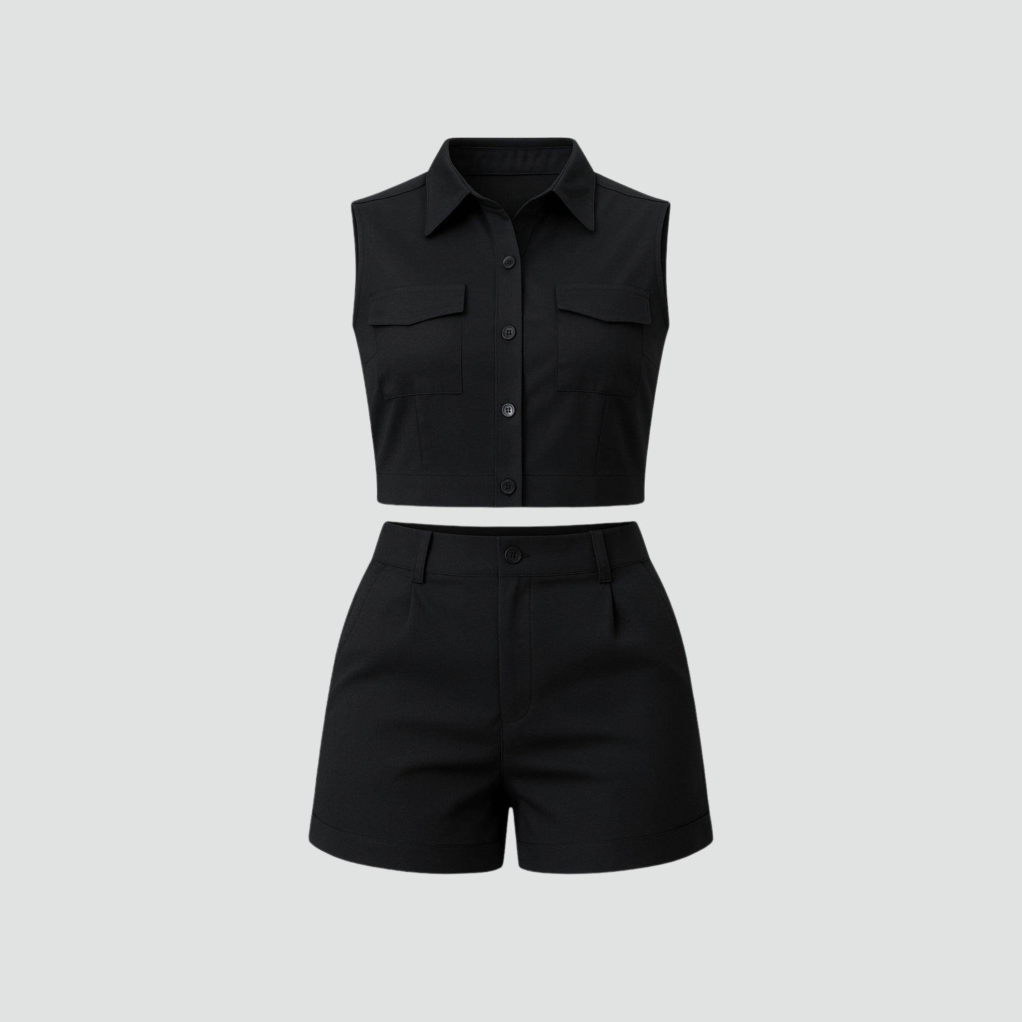 Conjunto Alfaiataria Feminino Short + Blusa - Zarai