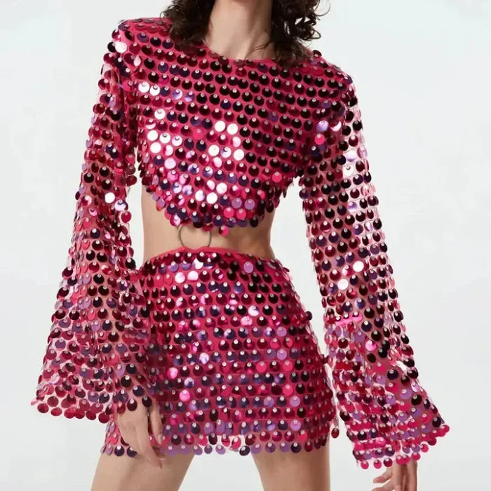 Vestido Brilho Cutout Feminino