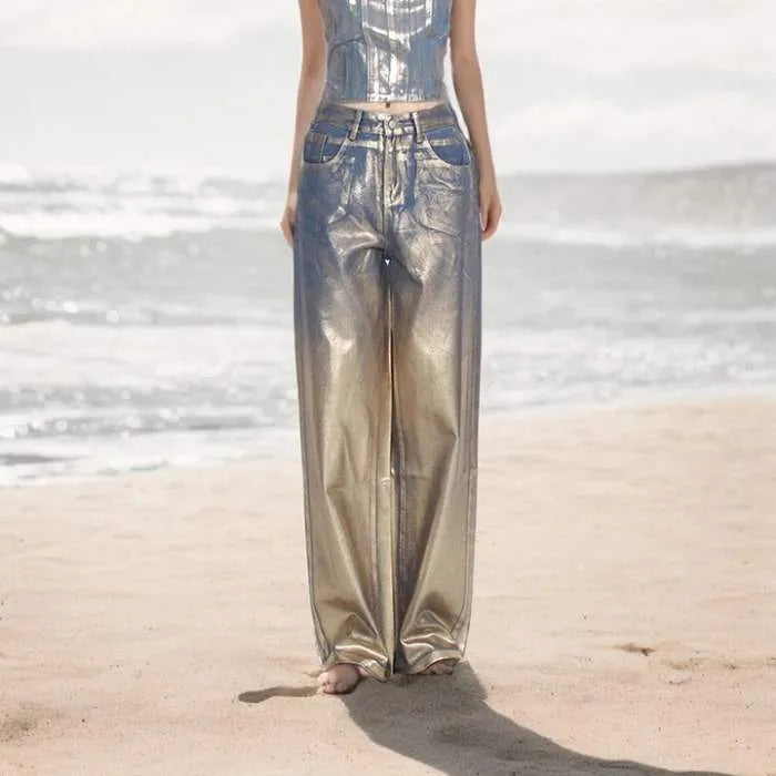Calça Metalic Feminina