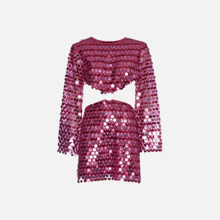 Vestido Brilho Cutout Feminino