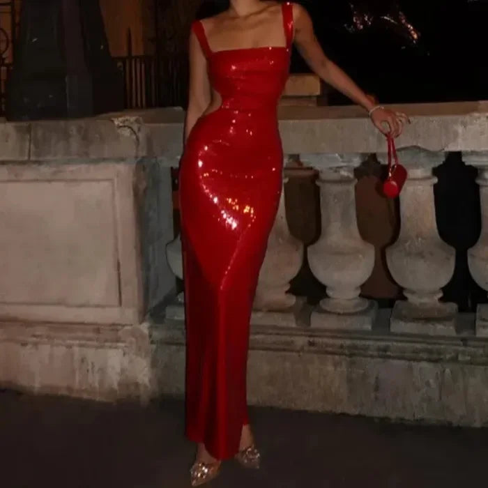 Vestido Noite Imperial Paetê Feminino