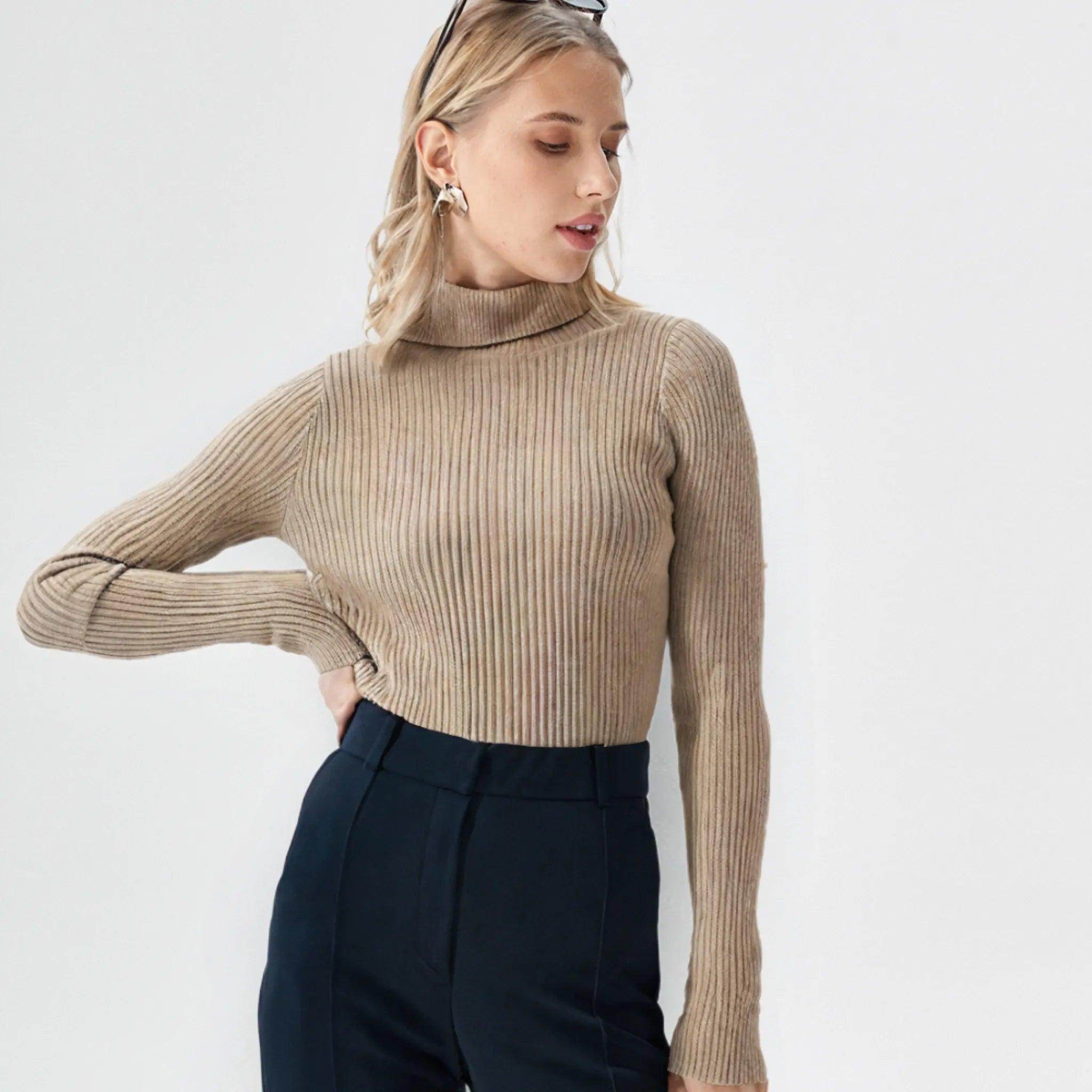 Blusa de Frio Feminina Básica E Elegante Gola Alta - Zarai